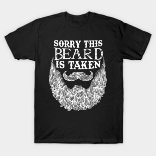 Sorry This Beard is Taken Couple Falling in love T-Shirt